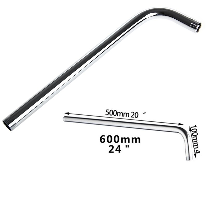 Alcachofa de ducha para pared, tubo de extensión de brazo largo de acero inoxidable para baño y hogar, 35Ed, 60CM