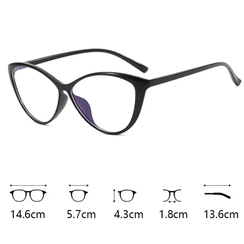Tendencia de , gafas para miopía con dioptrías para mujeres y hombres, montura Retro de ojo de gato, gafas graduadas para miopía, dioptrías de 0 a 4,0