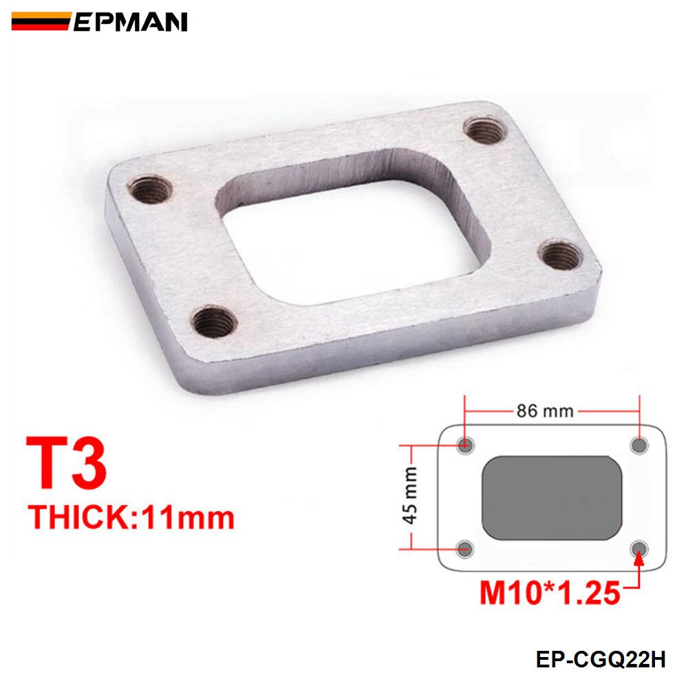 T3 turbo manifold turbolader turbineflange 11mm tykt blødt stål ep-cgq 22h