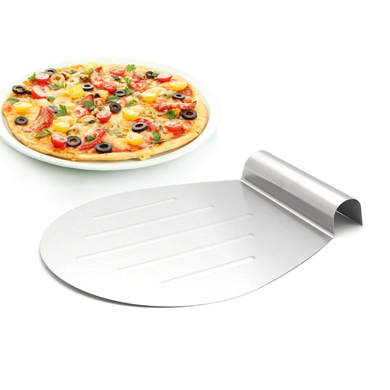 SDFC-1PCS Bakken Tools Roestvrij Staal Overdracht Cake Tray Bewegende Plaat Brood Pizza Mes Schop Bakvormen Pastry Schraper