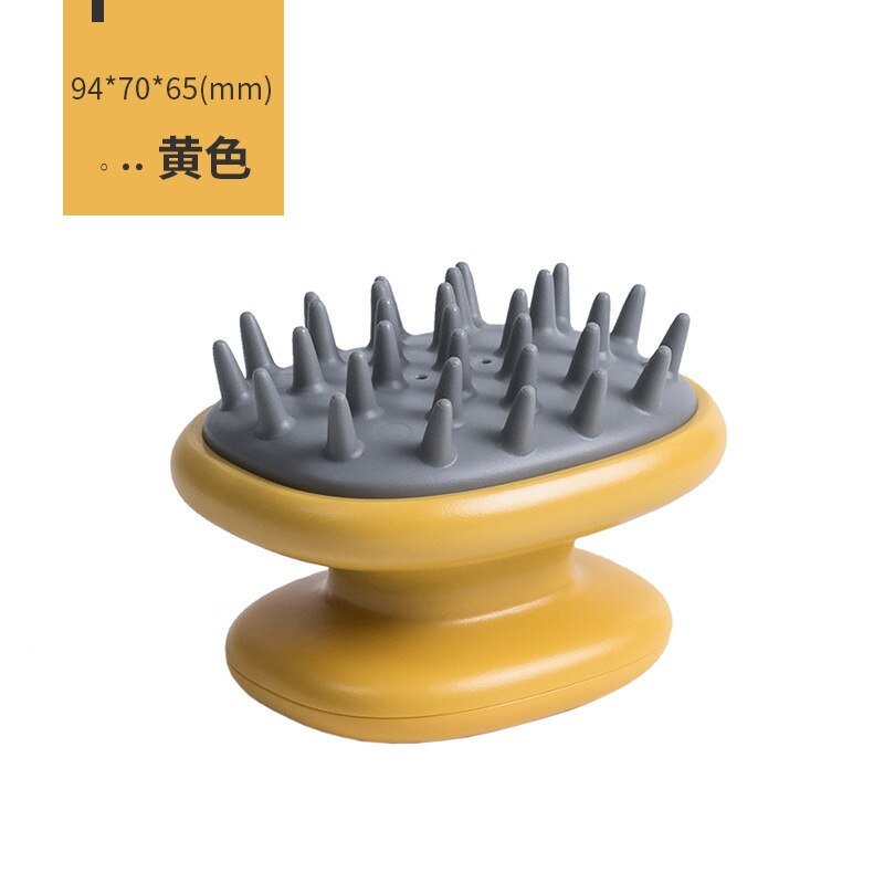 Jordan &amp; Judy – peigne à shampoing, brosse de Massage, lavage des cheveux, peigne pour cuir chevelu, brosse à tête anti-démangeaisons en Silicone: YELLOW