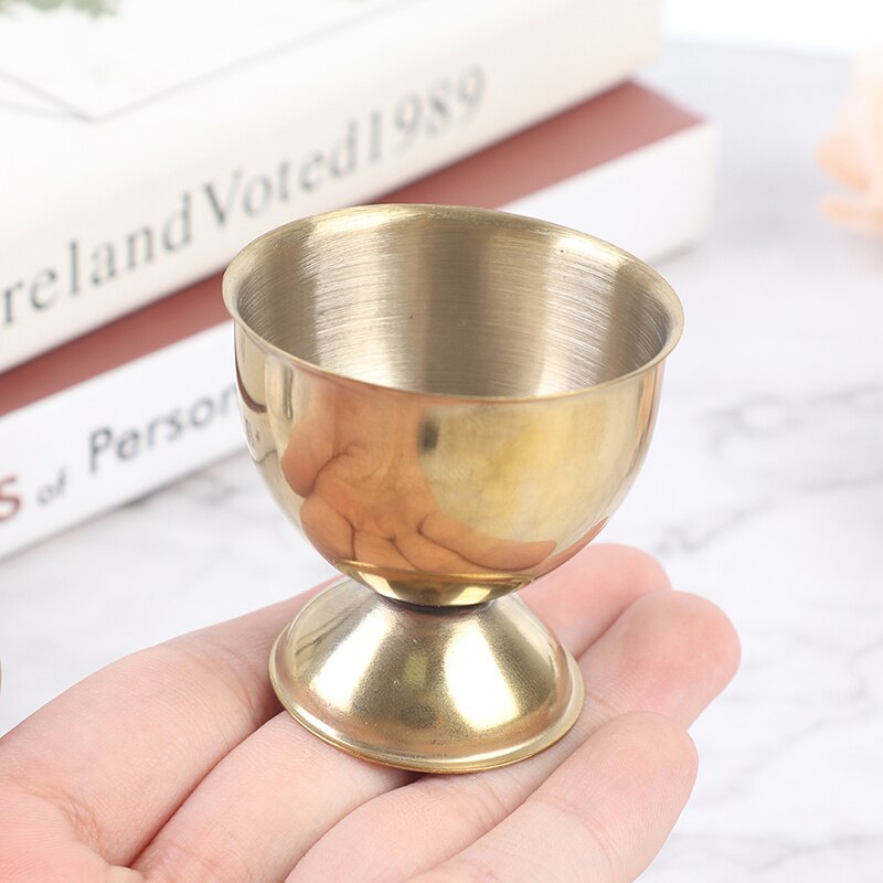 Taza de acero inoxidable para hervir huevos, soporte de acero inoxidable chapado en oro, soporte para taza de vino, estante para huevos, suministros para huevos