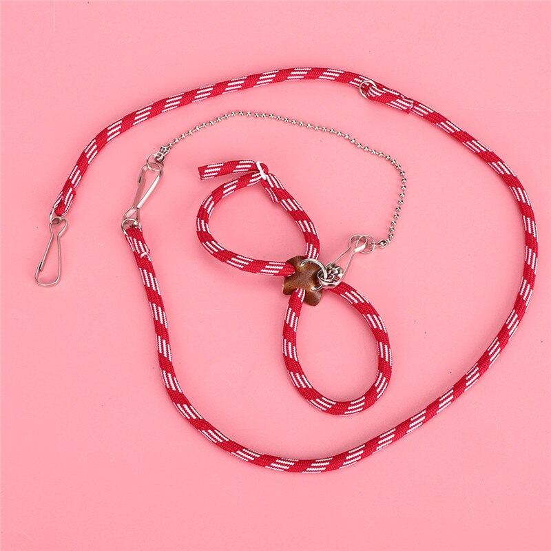 Adjustable Cute Pet Rat Mouse Hamster Harness Ropes Pet Hamster Leashes Lead Collar for Rat Mouse Pet Outdoor Supply: Red White