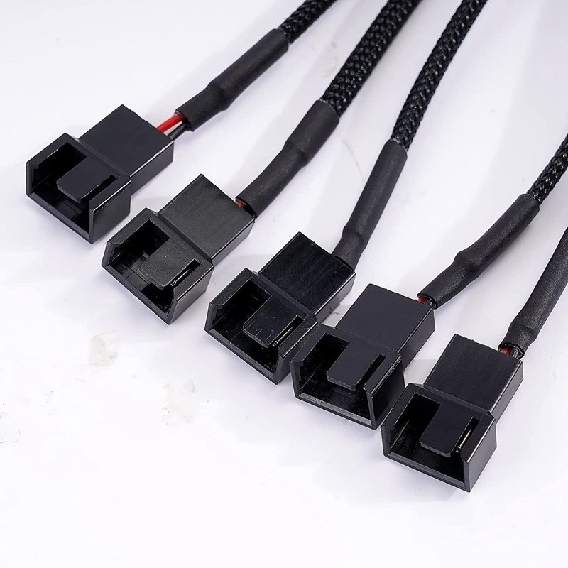 Cooling Fan Adapter Cable, 15 Pin SATA To 5 X 3 Pin / 4 Pin PMW 12V PC Case Fan Power Adapter Cable To 15 Pin SATA