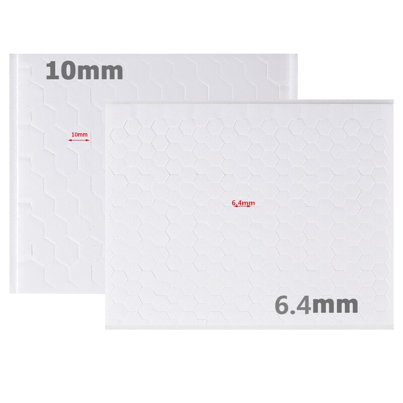 QWELL 6.4mm/10mm Width 3D Double-sided Adhesive Foam Dots Hexagon Adhesives DIY Scrapbooking Shaker Card Craft Project 2mm Thick