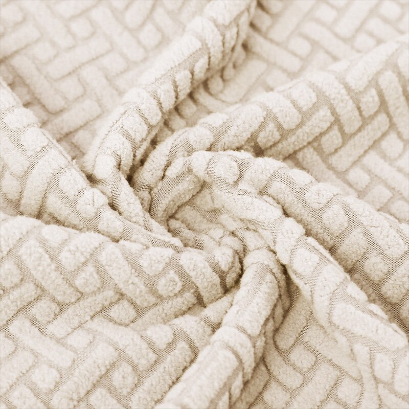 Verwijderbare Eetkamerstoel Seat Cover Jacquard Stretch Stoel Zitkussen Hoes Voor Eetkamer Keuken Stoelen: beige