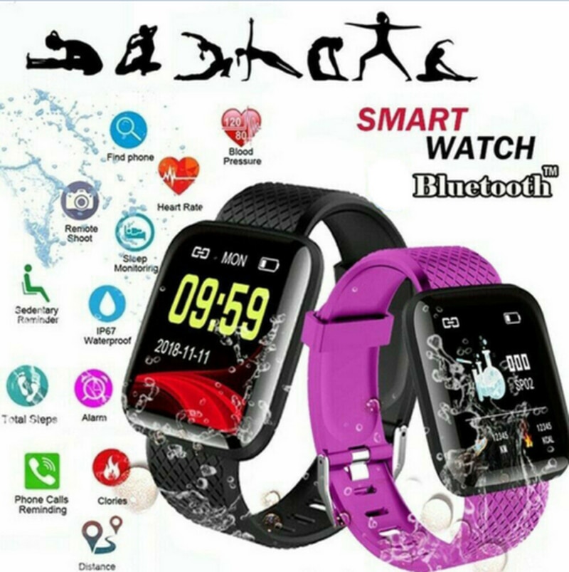 Smart Horloge 116 Plus Polsband D13 Hart Bloeddruk Waterdichte Fitness Armband Smartwatch Android Fitness Activiteit Band