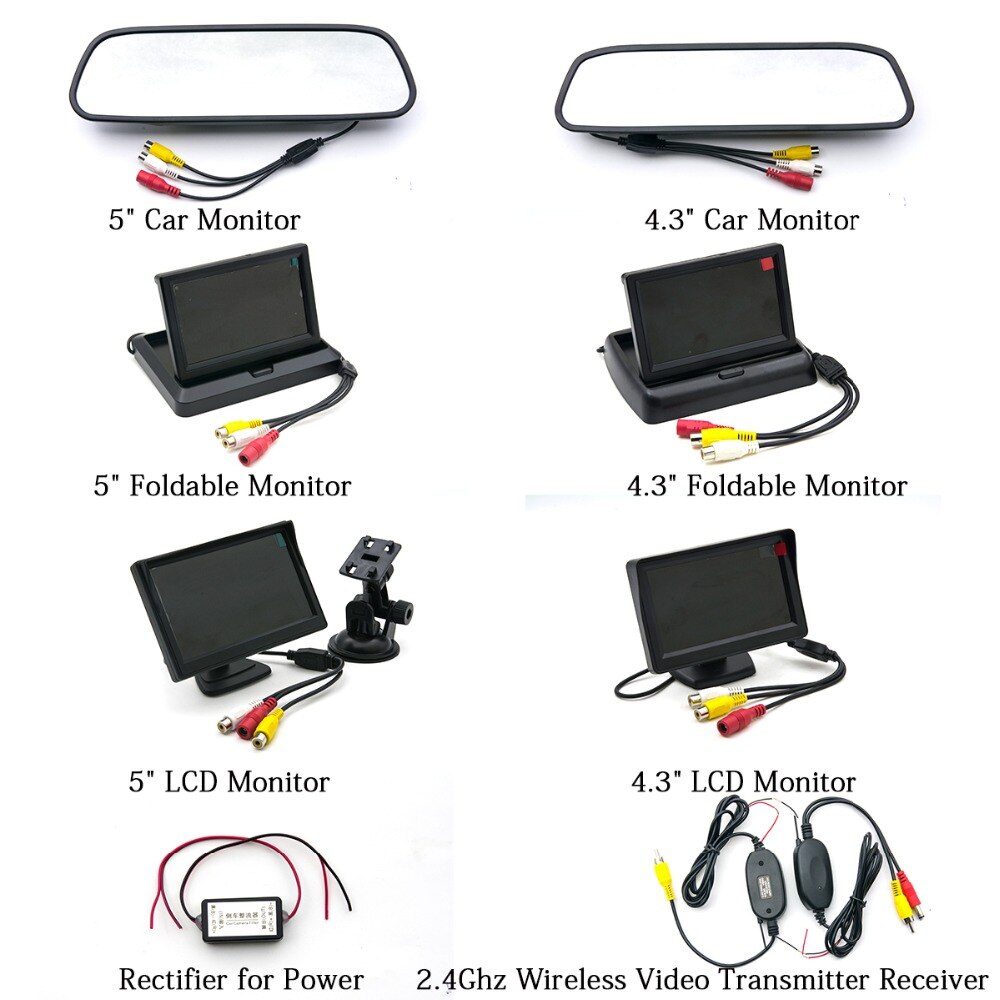 8LED Auto Achteruitrijcamera 4.3 "5" Spiegel Lcd Parking Monitor Reverse Draadloze Voor Mercedes Benz Vito Viano sprinter B Klasse W639