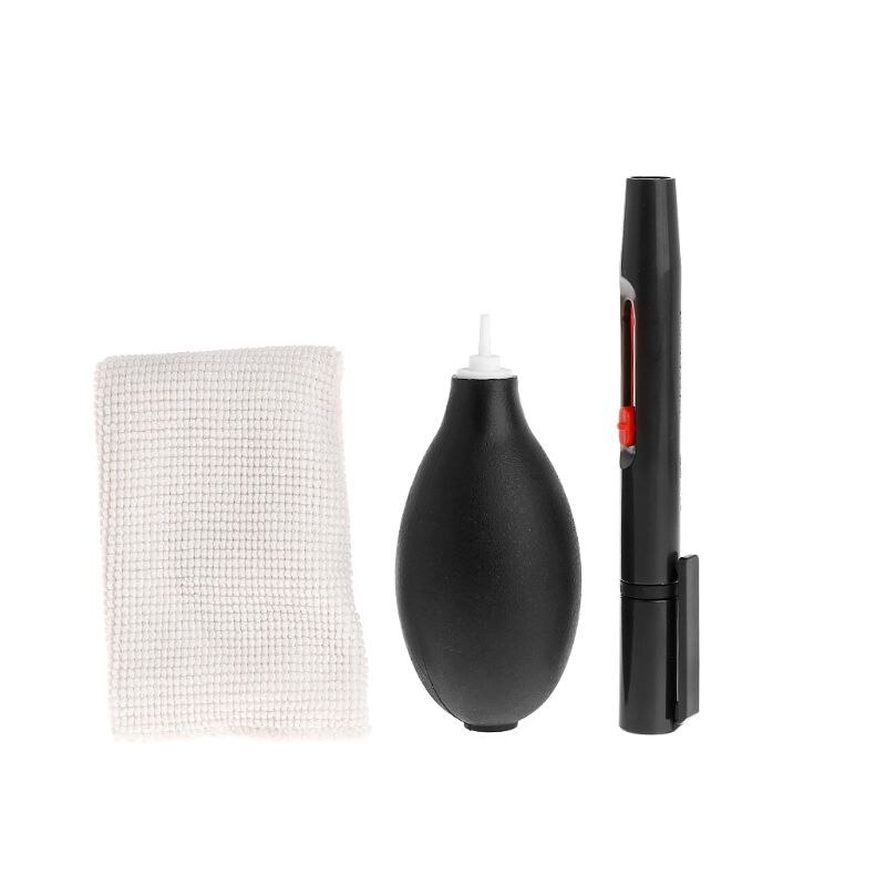3 in 1 Staub Reiniger Objektiv Reinigung Stift Pinsel Luft Gebläse Tücher Reinigen Tuch Werkzeug Zubehör Bausatz Foto Video Kamera