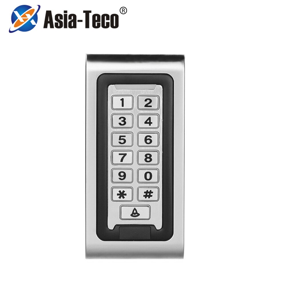 Metal 125KHz Rfid Access Control Keypad W/ 2000 Users 125KHz Card Reader Keypad Key Fobs Door Access Control System