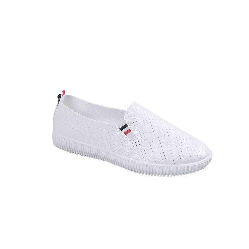 Sommer kvinder casual flade sko slip on flats håndlavede sko loafers mocassin flade damesko off white sko