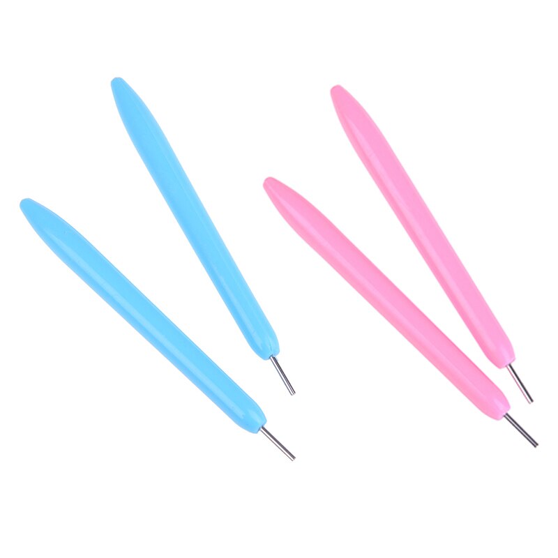 2 Pcs/Set Quilling Paper Origami Plastic Quilling Needle Slotted Tools DIY Handcraft Handmade Paper Crafts Tool Accessories