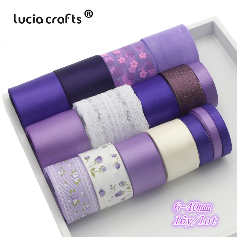 Lucia Ambachten Satijn/Grosgrain/Organza Lint Set Trim Kant Stof Diy Hairbow Materialen Mix Stijl S0604: Mix Style 2