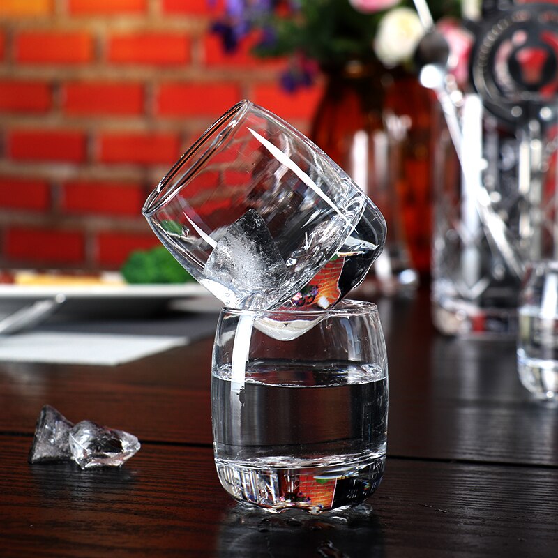 Sett  av 6 75ml blyfrie shotglass sett maskinlagde glass til vodka brennevin eller barfest likørglass 2.5 unse
