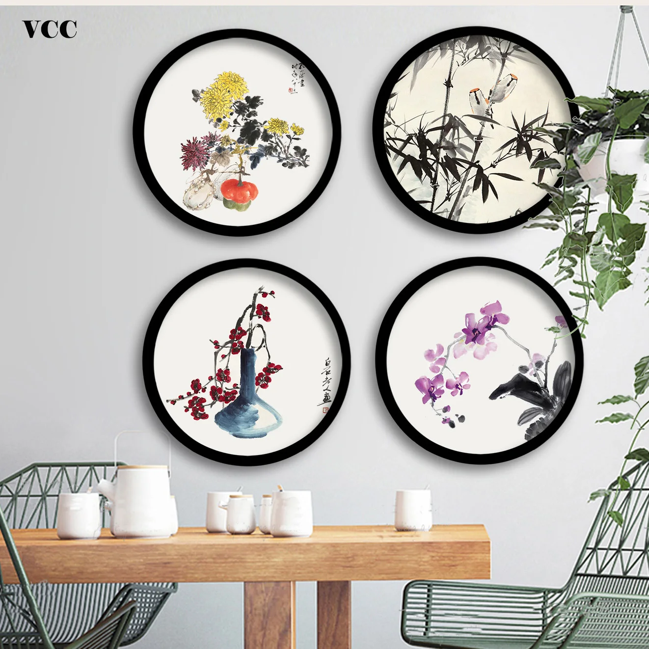 Okrągłe drewniane ramki na zdjęcia Kreatywny prezent DIY Wiszący na ścianie drewniany uchwyt na zdjęcia Naścienna ramka na zdjęcia Okrągła dekoracja domu