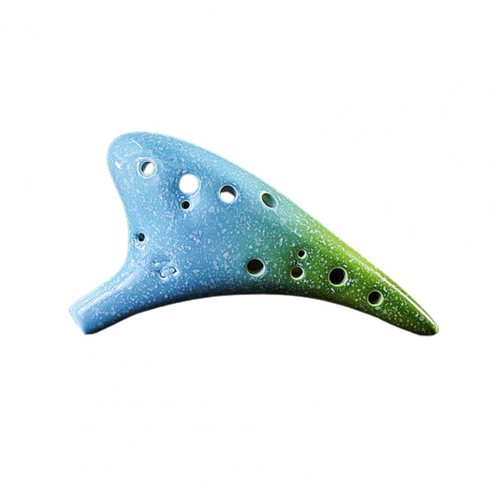 Alto C Ocarina 12 Hole Musical Collection Ceramic Tenor Ocarina Flute Instrument for Beginner Musical Instruments