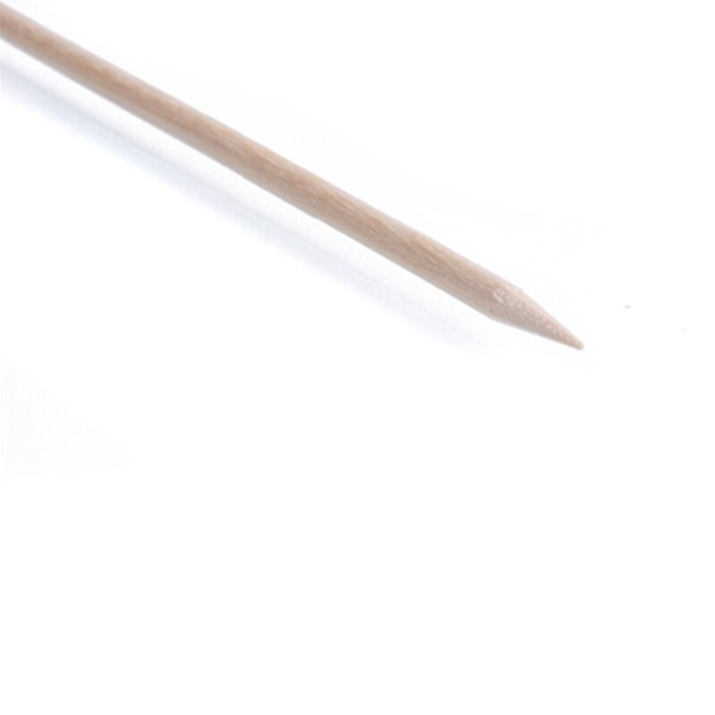 100Pcs Nail Dirt Cleaning Rod Nail Nail Professionele Cleaning Tools Nail Gereedschap Oranje Houten Stok