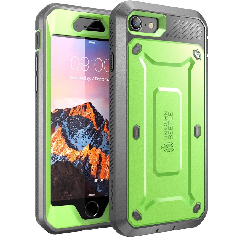 Supcase Voor Iphone Se 2022 Case Voor Iphone 7/8 Case Ub Pro Full-Body Holster Beschermhoes Met Ingebouwde-In Screen Protector: Green