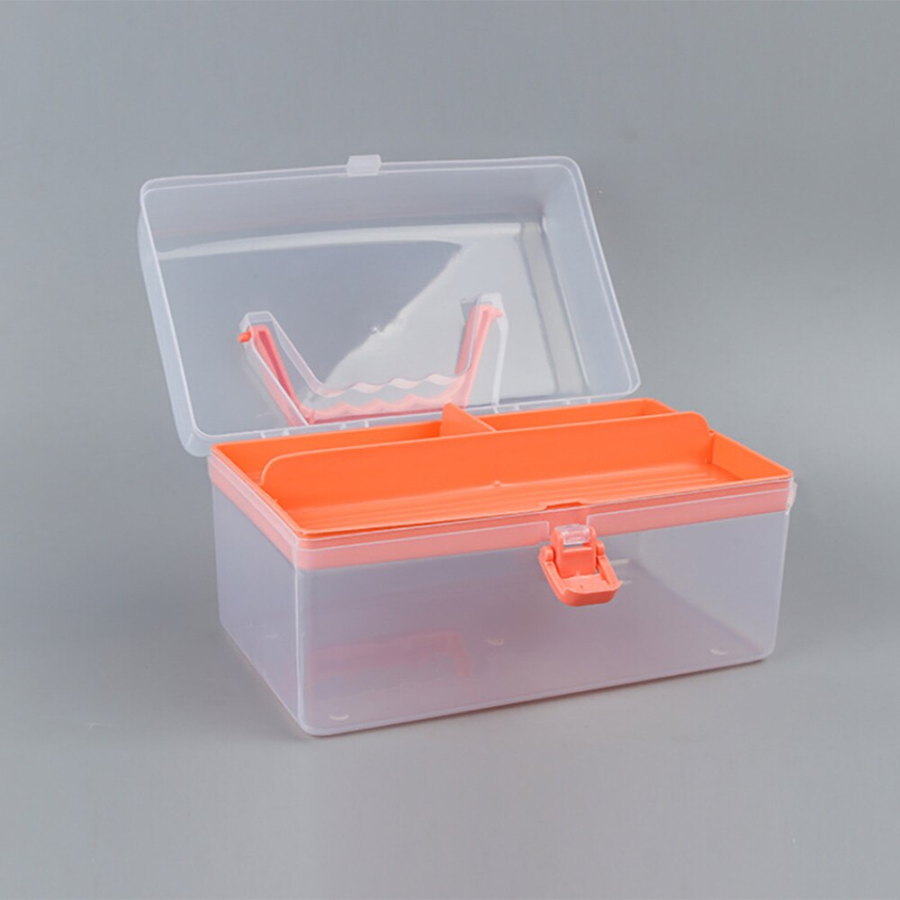 Clear Plastic Multipurpose Portable Handled Organizer Storage Box Home Organization Supplies