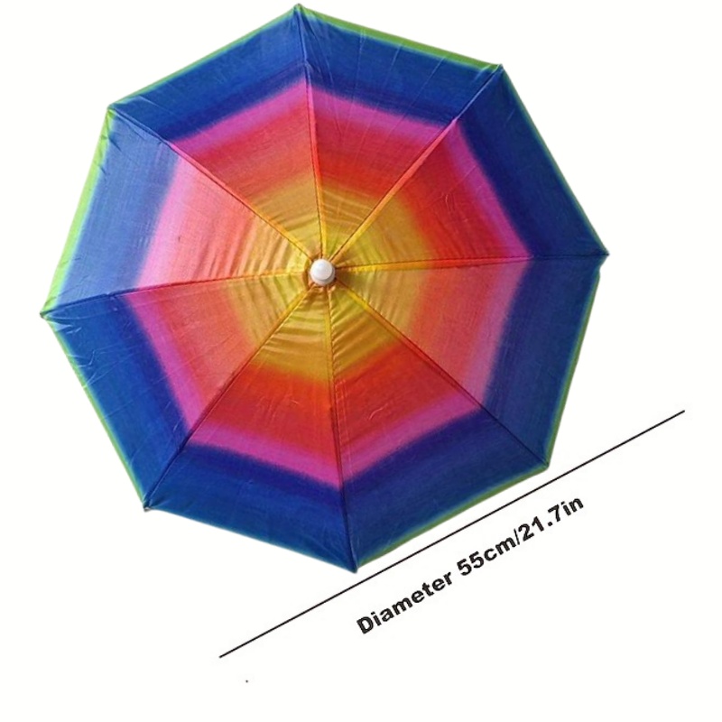 Paraguas plegable para la cabeza, sombrero de pesca portátil impermeable de 55CM, sombrero de lluvia manos libres para senderismo, Camping, paraguas de camuflaje para adultos: Verde militar