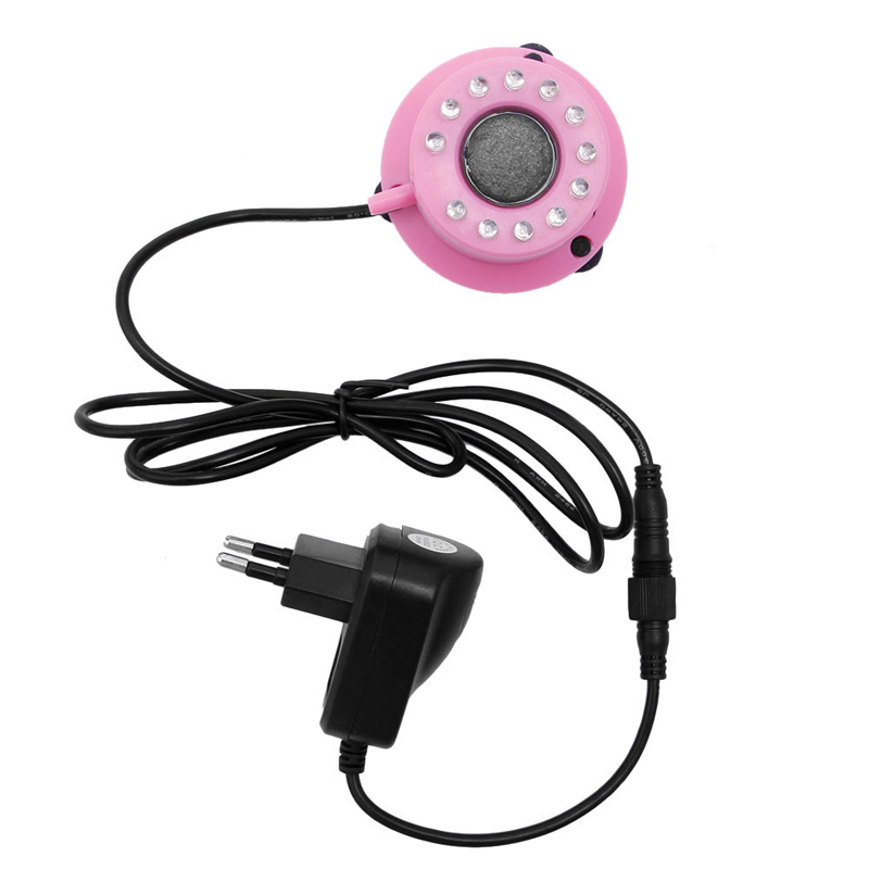 1pc akvarium mini färgglada nedsänkbara ljus 12 leds luftridå bubblor akvarium tillbehör eu plug