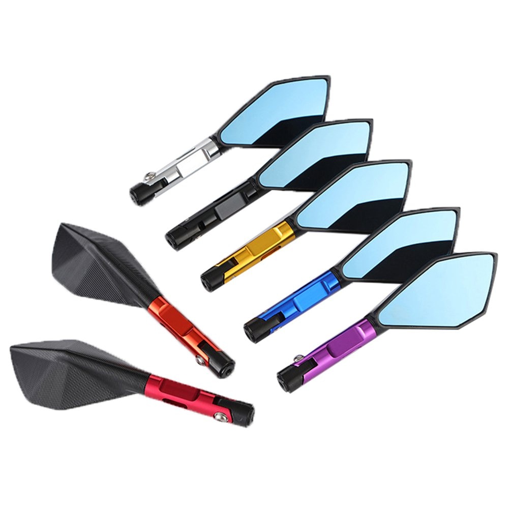 1 paire 22 cm longueur moto modifié aluminium rétroviseur rétroviseur rétroviseur inversé rue voiture rétroviseur