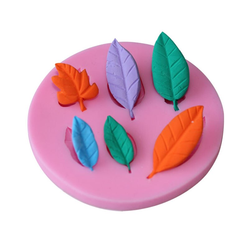 Arce DIY hoja de silicona molde para hornear cupcakes de utensilios para decoración de tortas con Fondant pastillaje Chocolate moldes de caramelo de arcilla