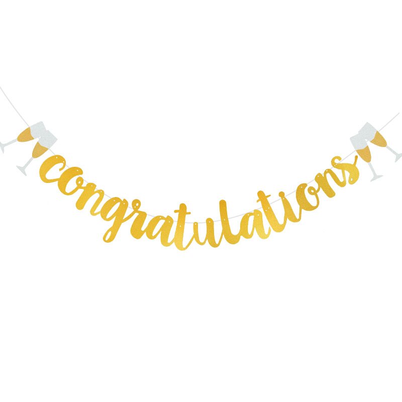 Graduation Banner Gold Letter Flag Happy Gratuation Finally Done Bunting Paper Garland Congratulation For Graduating Class Party: C04