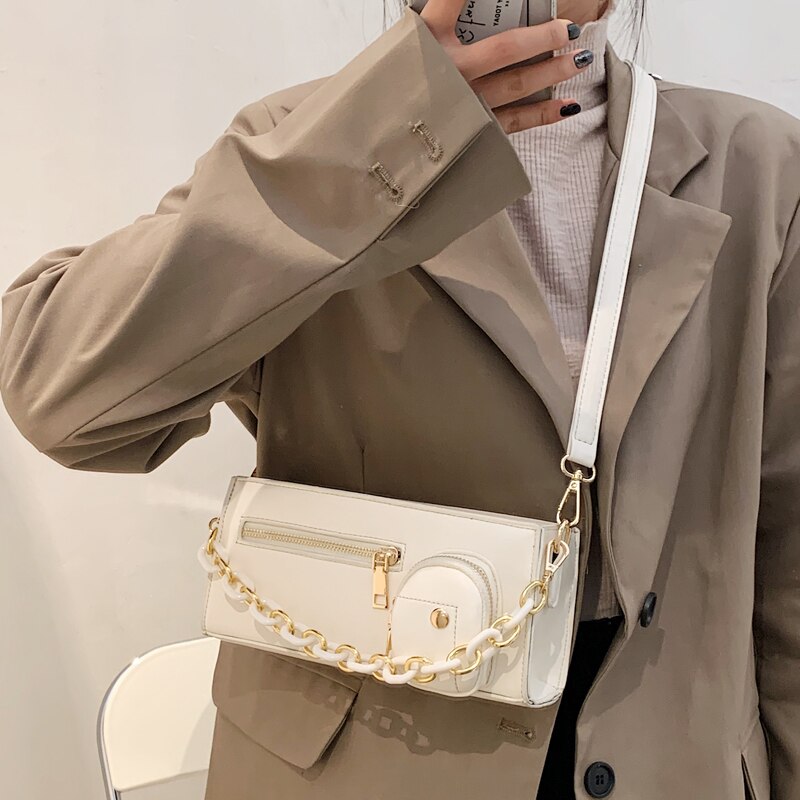 Effen Kleur Pu Lederen Cross-Body Bags Voor Vrouwen Zomer Mode Persoonlijkheid Schouder Pack Dames Handtassen En portemonnees