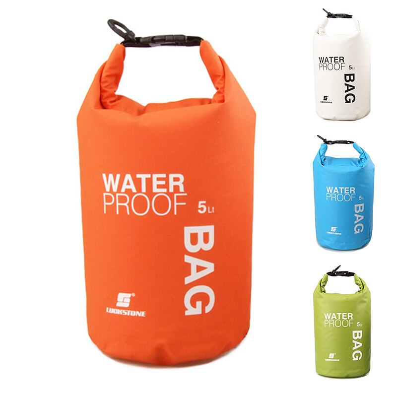 2L 5L Waterdichte Dry Bag Water Resistant Zwemmen Opbergtas Camping Rafting Opslag Emmer Met Verstelbare Riem