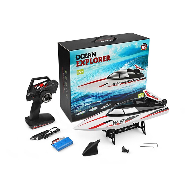Wltoys  wl912-a 35km/ timers rc båd 2.4g speed radiostyret speedbåd kæntringsbeskyttelse udendørs motor rc racerbåd til børn legetøj
