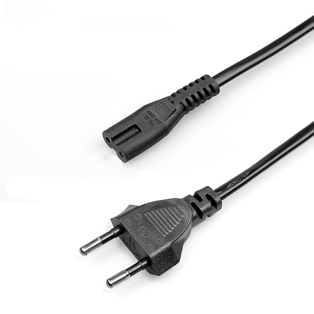 2-Prong Pin Ac Eu Us Power Supply Cable Cord Lood Draad 2-Pin Power Kabel voor Desktop Laptop Elektrische Fans
