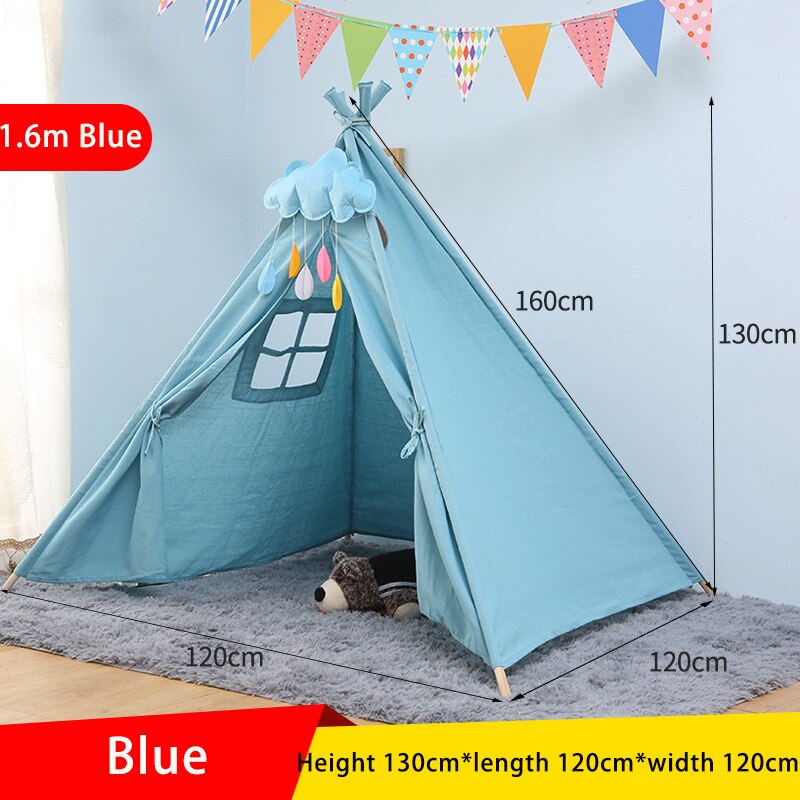 1.6M tenda per bambini Tipi per bambini pieghevole Teepee Playhouse tenda da gioco al coperto per giochi per bambini tende giocattolo