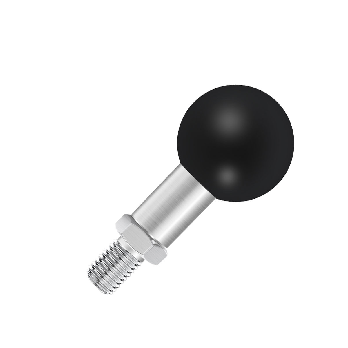 Bola de 1 pulgadas para reposacabezas de coche, soporte para GPS con cabeza de bola, Base de 10mm para motocicleta GoPro Yi Insta360, accesorios para teléfono con cámara: Color negro