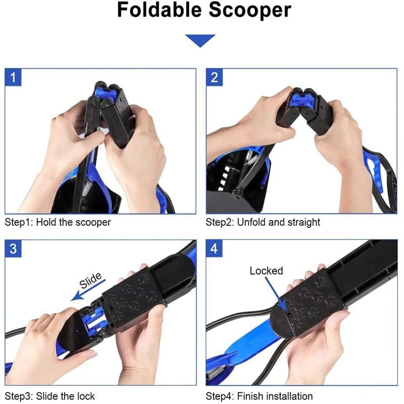 Pet Dog Pooper Scooper Long Handle Outdoor Dog Waste Picker Jaw Poop Scoop Pet Toilet Waste Scooper For Dog Supplies