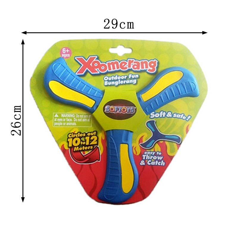 1Pcs Eva Outdoor Boomerang Baby Speelgoed Familie Interactieve Grappig Outdoor Sport Speelgoed Leuk Cadeau Voor Kinderen: Blauw