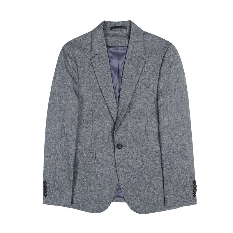 Britisk stil business casual solid formell wear herre blazer jakker slim fit en knapp enkle kåper lange ermer 3xl
