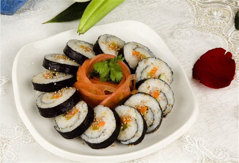 Mata robić zwijania Sushi nie-Stick Sushi narzędzie robić robienia DIY silikonowa mata robić Sushi maty japońskie plastikowe Sushi walcowanie producent forma