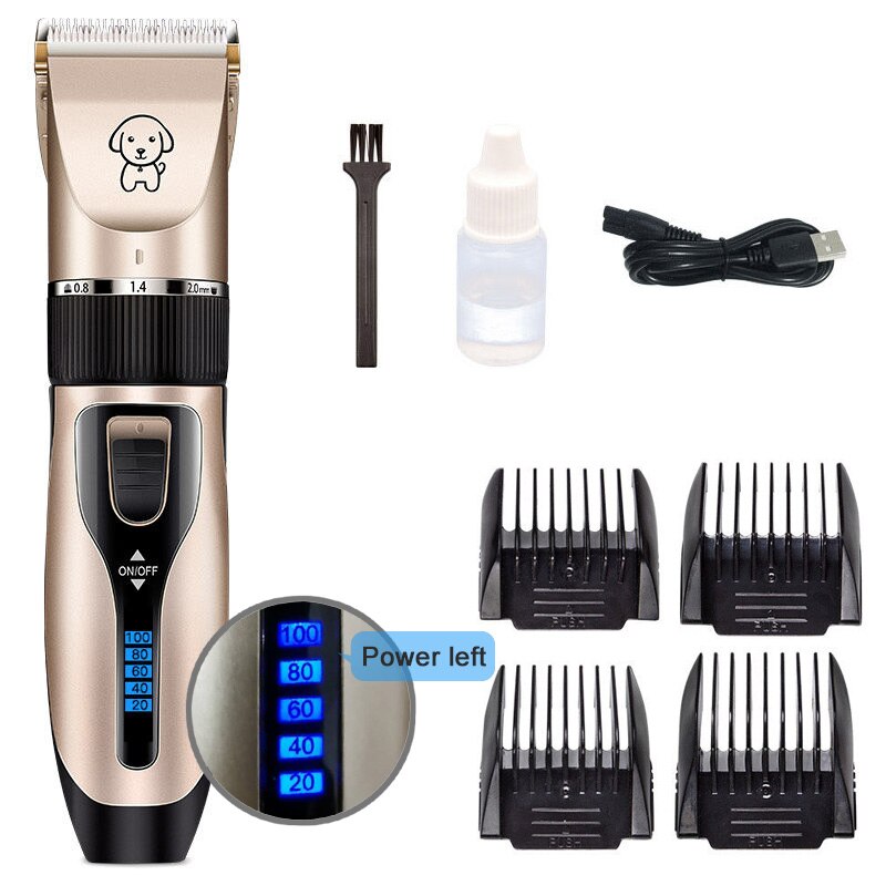 Dog Clipper Dog Hair Clippers Grooming (Pet/Cat/Dog/Rabbit) haircut Trimmer Shaver Set Pets cordless Rechargeable: Power-A