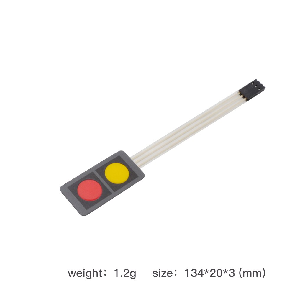 High Sensitivity1/2/12/20Key Membrane Switch Keypad 3*4/ 4*5Matrix Array Matrix Keyboard for Arduino/Robot Car DIY accessories: 2 Key