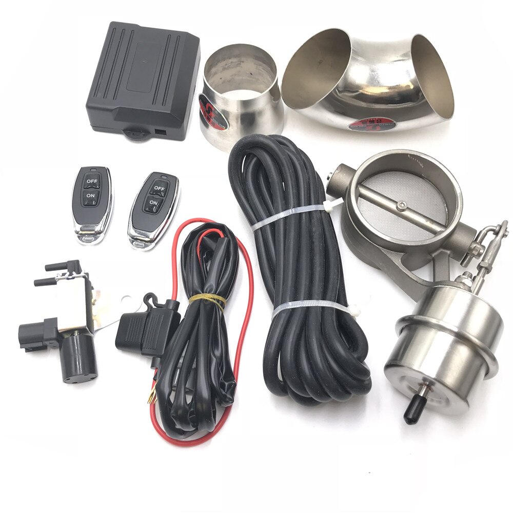 Vaccum Control Exhaust Valve/Cutout Set with Vacuum Pump With Wireless Remote Controller SwitchRegulate and control car exhaust: 76MM Full Set