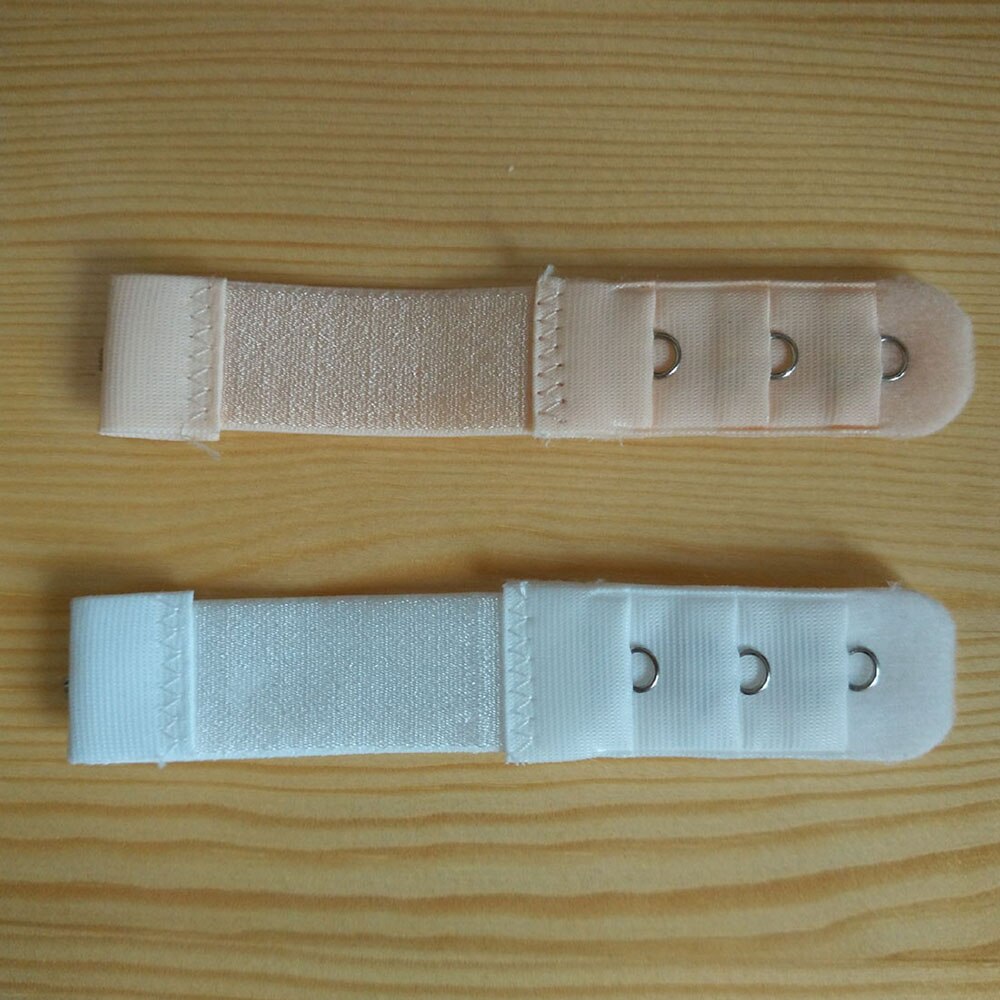Myk og behagelig elastisk bh-forlenger til kvinner bh-forlengelsesstropp 1 krok 3 rader damerygg bh-forlengelsesstropp