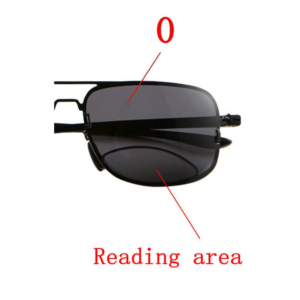 MINCL/ Aluminum Magnesium Bifocal SunGlasses Men's Anti-glare Driving Night Vision Multifocal Reading Glasses Sunglasses NX
