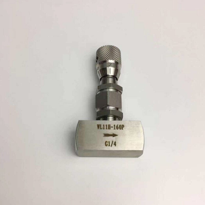 Stainless Steel Micro Adjustment Valve Scale Internal Thread Flow Adjustment Valve High Pressure WL11H-320P G1/4 G1/8