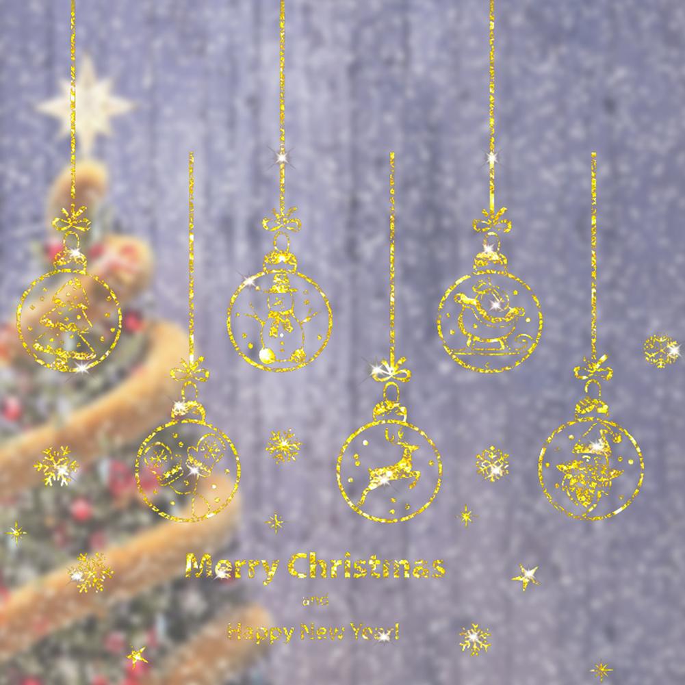 thumbnail image 2 of Merry Christmas Snowflake Window Decal - Gloss Vinyl, 12" X 8", Made In UK 2 of 4