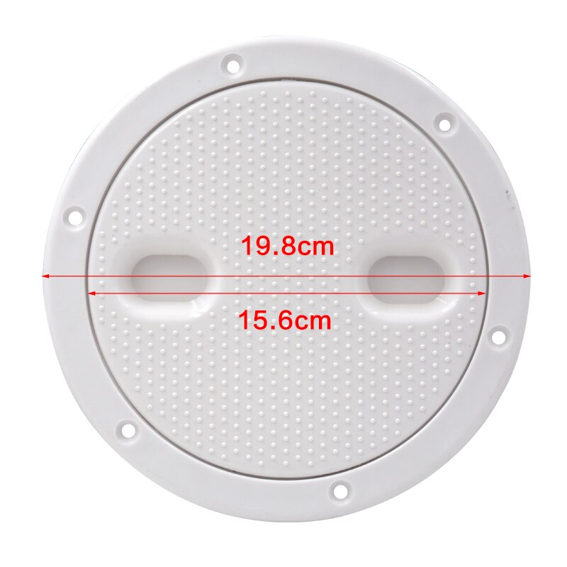 Plastic Marine Boat RV White Round 6" Access Hatch Cover Screw Out Deck Inspection Plate