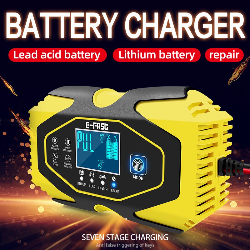 Fully automatic intelligent charger, 12V and 24V battery charger, battery maintainer, Trickle Charger and battery desulfurizer