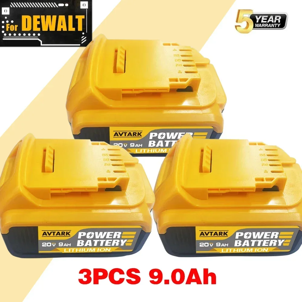 Batería DCB200 de 20V Compatible con herramientas eléctricas dewalt, herramienta eléctrica recargable de 18V y 12Ah, baterías de litio de 20V, 18 voltios, 18v, 12Ah