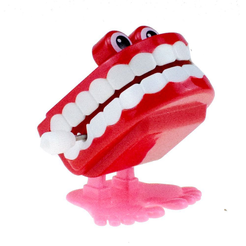 Novelty Funny Winding Spring-Winding with Eyes Jumping Teeth Ghost Teeth Halloween Christmas Small Toy: Red Jumping Ghost Teeth