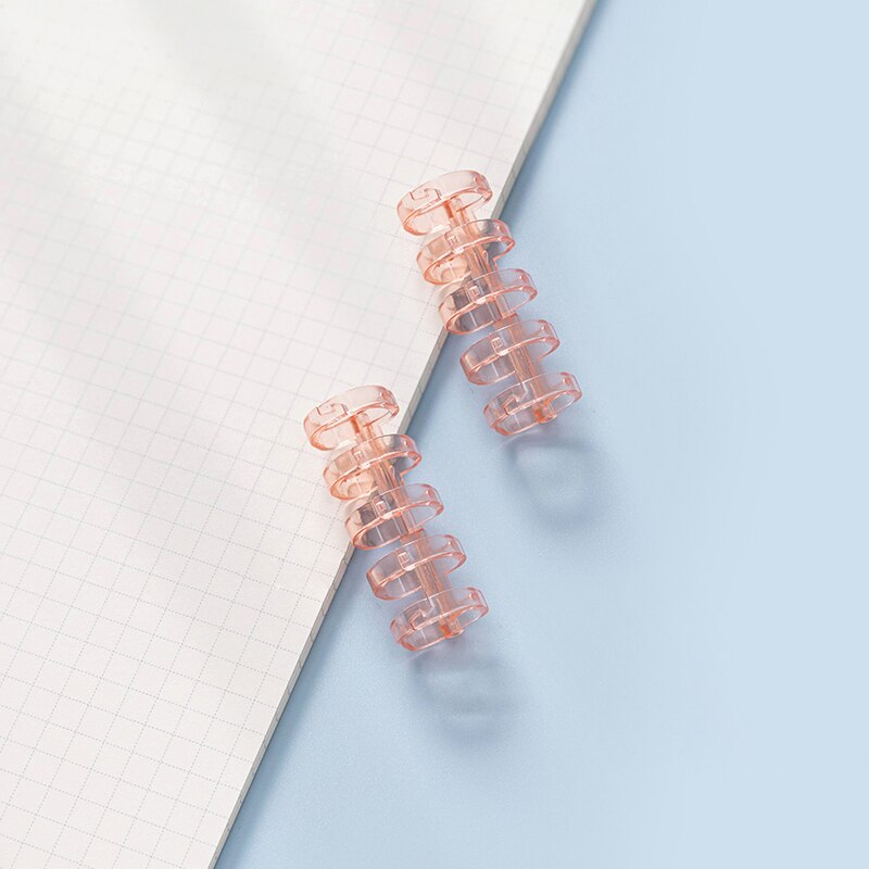 MOHAMM 1 PC Mini Plastic 5-Hole Loose Leaf Binder Book Rings for A5 B5 A4 Paper Storage Tool Scrapbooking Art Craft DIY Student: D 1 Piece